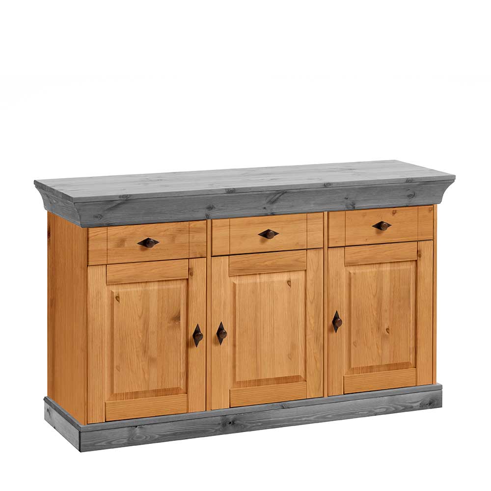 144x84x45 Landhaus Anrichte mit drei Schubladen - Eshelas I