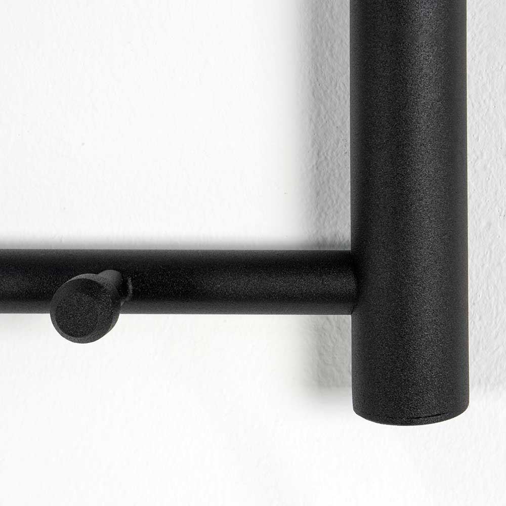 Stahl Hängegarderobe in Schwarz - Sortho