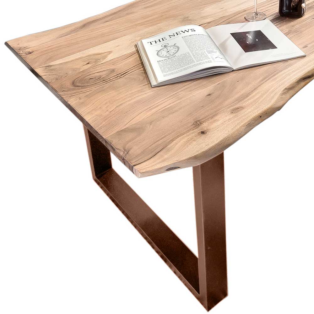 Moderner Tisch mit Holzplatte Naturkante - Revisiona