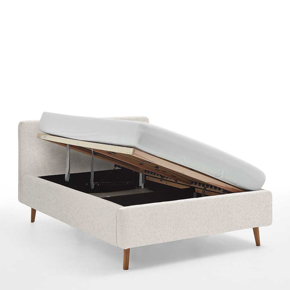 Plüsch Polsterbett in Creme - Ilena