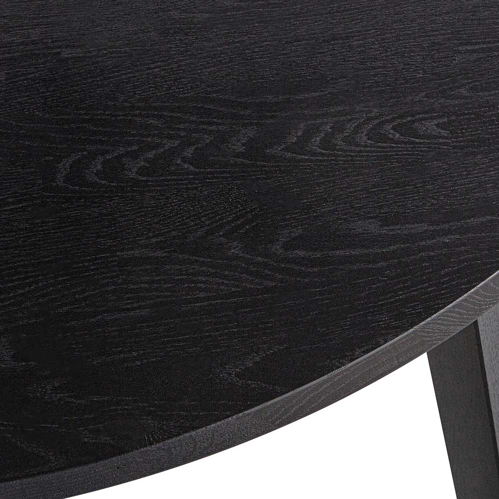 Ausziehtisch aus Eiche Massivholz in Schwarz - Cowjoy