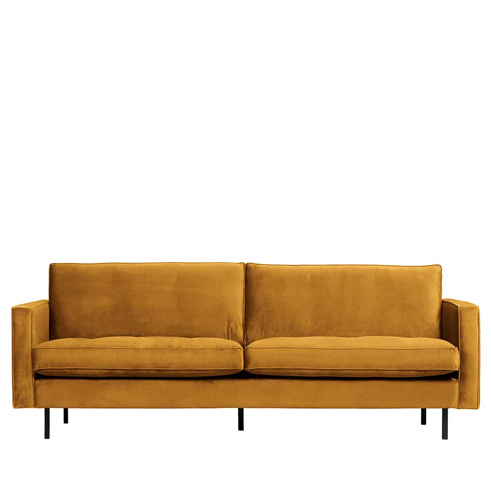 Retro Wohnzimmersofa in Ocker - Nustra
