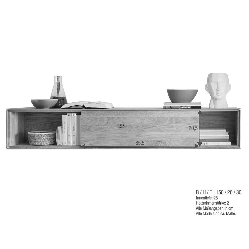 Design Wohnwand aus Massivholz - Sinta (dreiteilig)