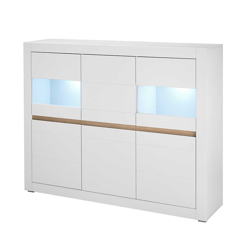 Wohnzimmerschrank mit Glaseinsätzen - Ilana