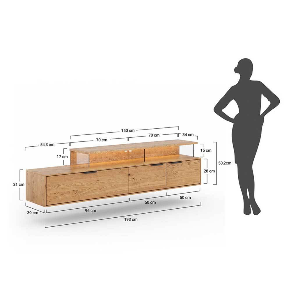 Eichenholz TV Lowboard in modernem Design - Judita