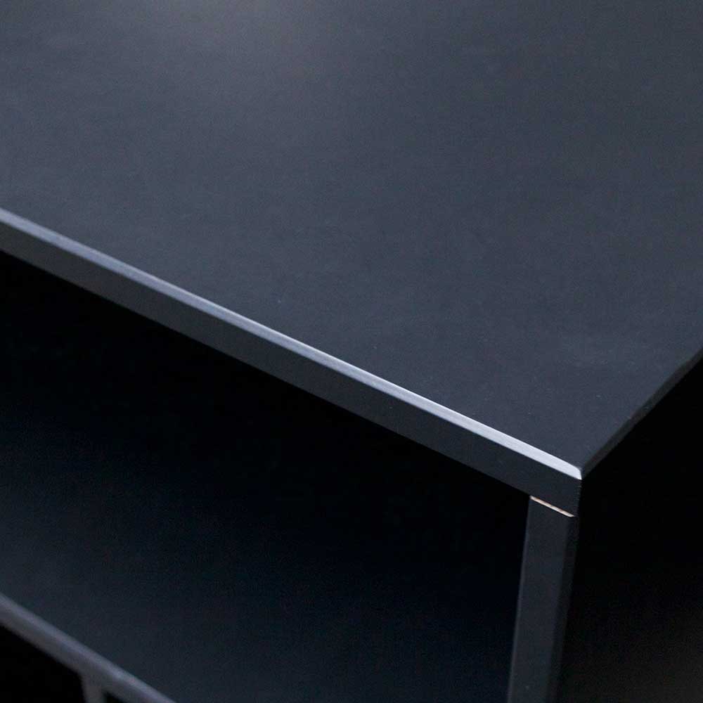 Kommode - Plattenregal in Schwarz - Daan