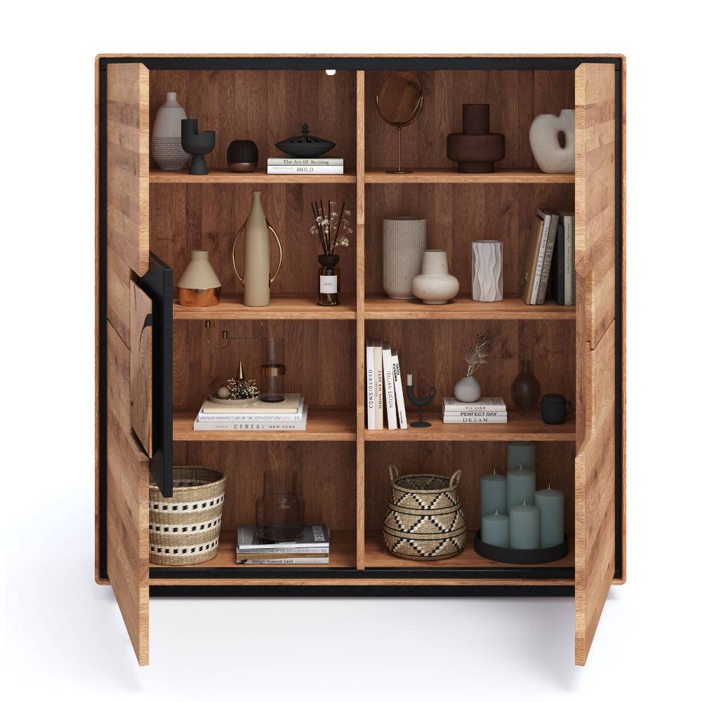 Wohnzimmer Schrank mit Hirnholz Applikation - Shipper