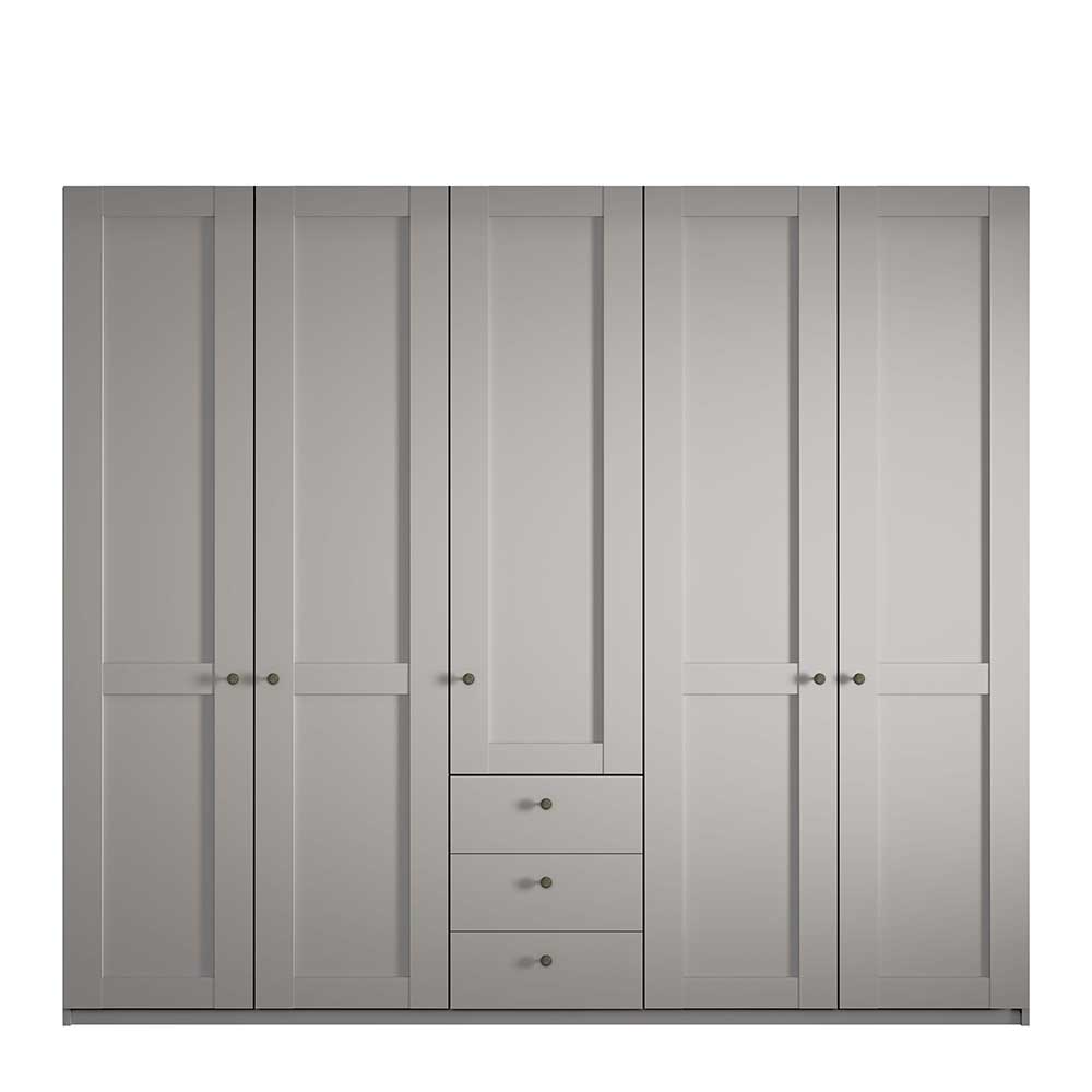 5-türiger Schlafzimmer-Schrank in Hellgrau - Ridonna