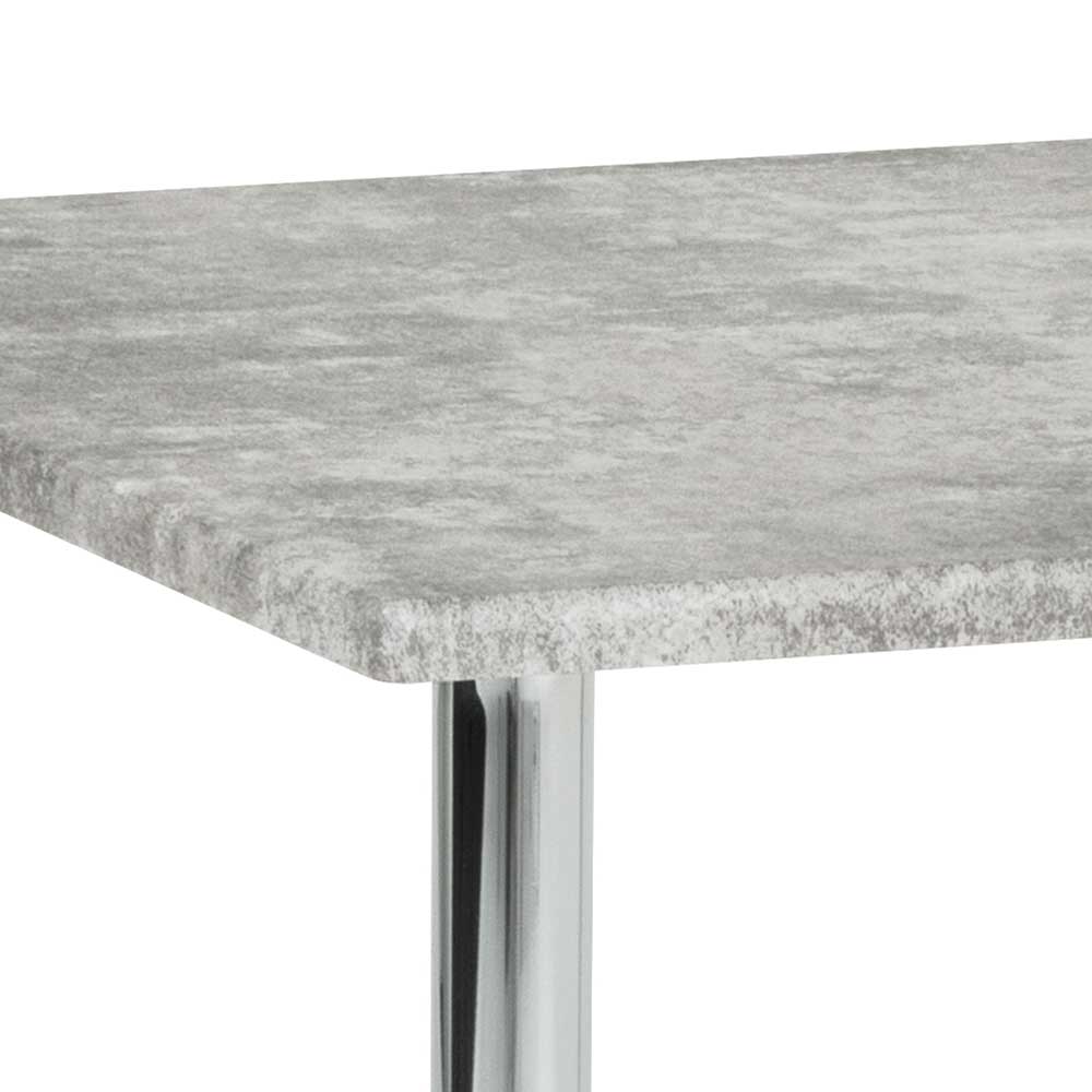 Beistelltisch in Betonoptik & Chrom - Brocus