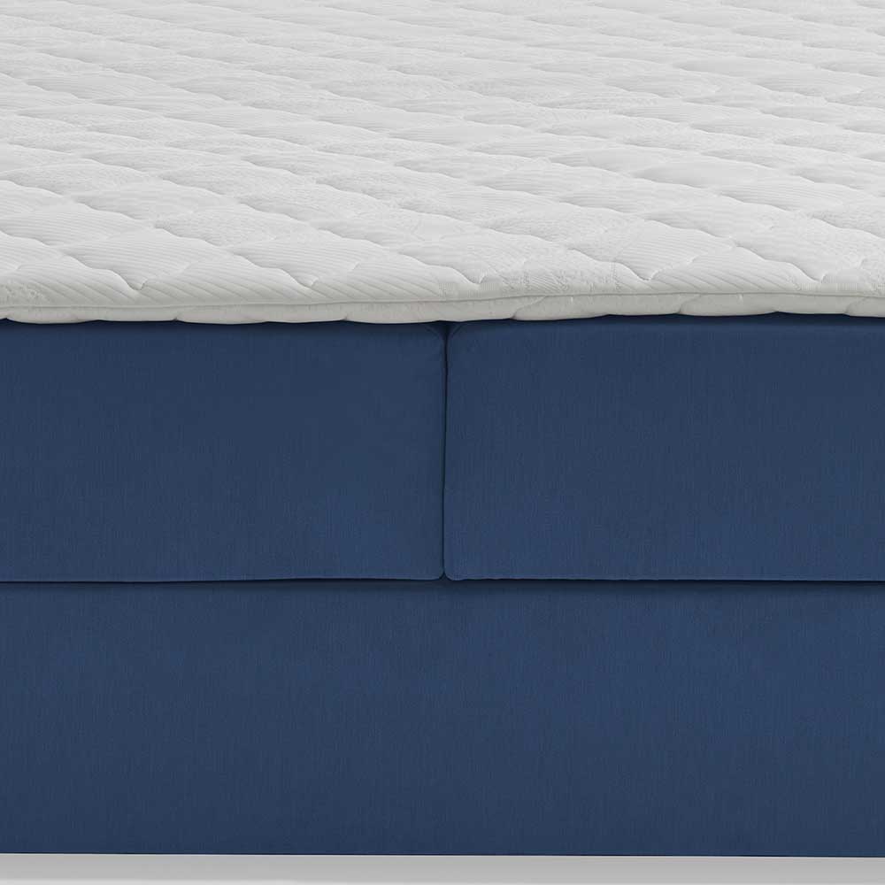 Blaues Boxbett ohne Kopfteil mit Stauraum - Varaldo