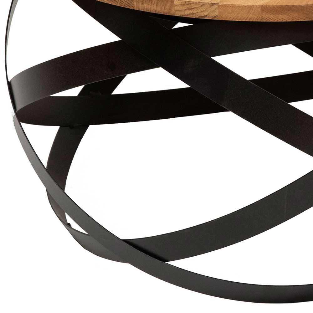 Runder Designer Couchtisch aus Wildeiche - Scolava
