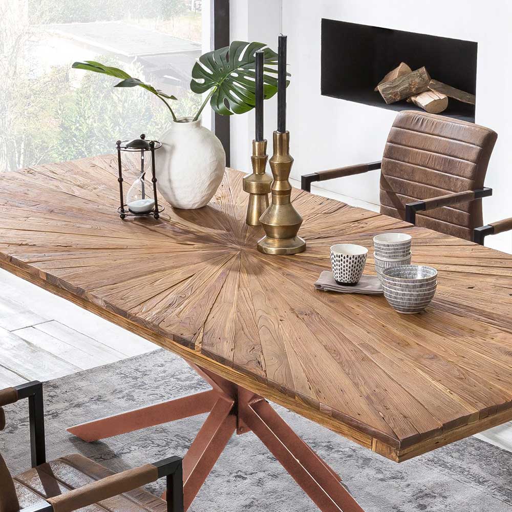 Küchentisch aus Teak Recyclingholz - Jaswinda