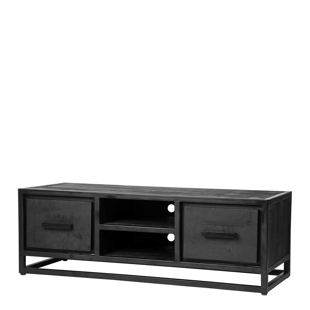 TV Lowboard in Schwarz Antik Finish - Esturado