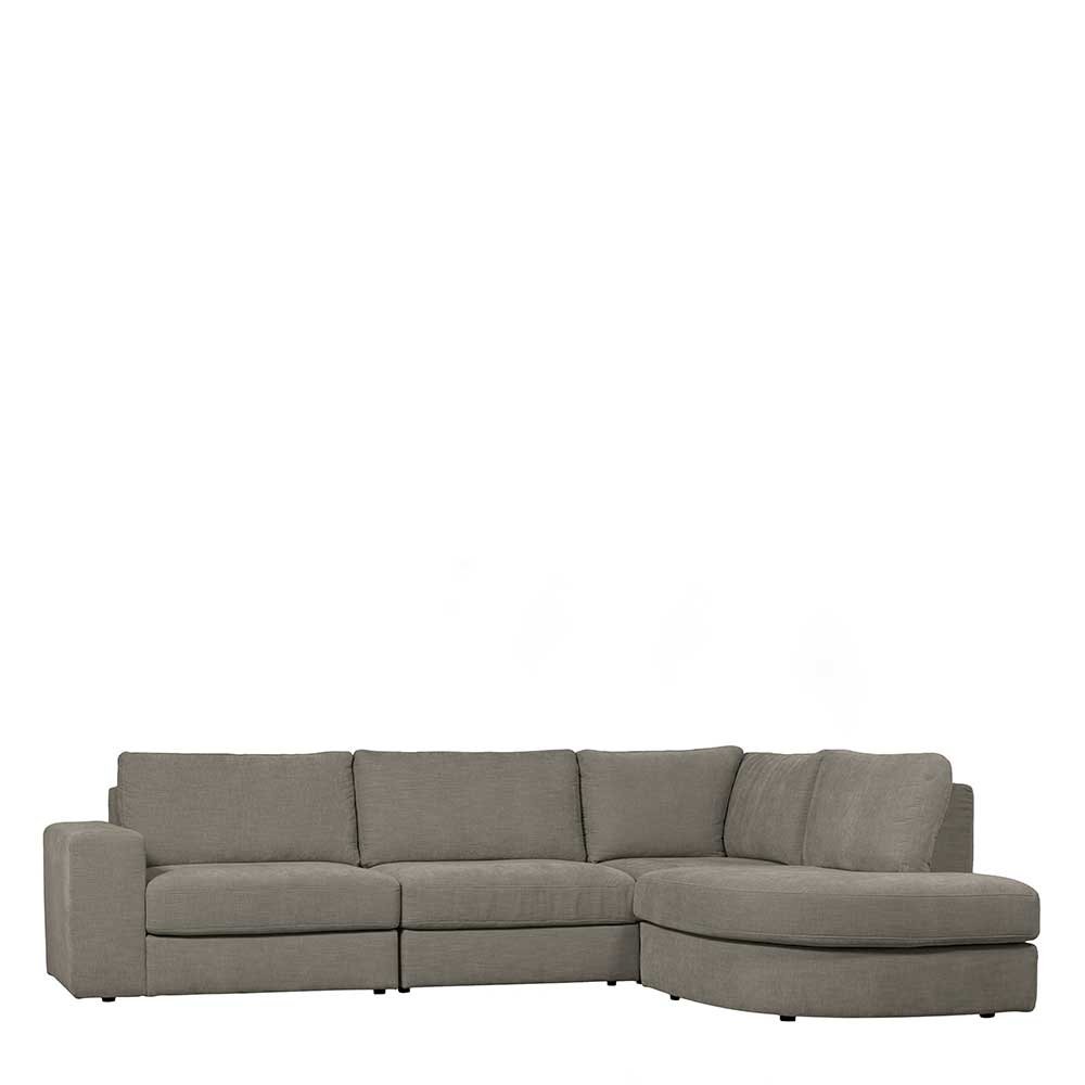 Sofaecke in Grau Stoffbezug - Gregg