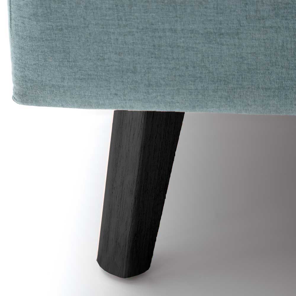 Stoff Bett in Hellblau mit Schwarz - Longli
