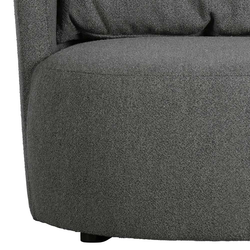 Grauer Buklee Sessel mit 45 cm Sitzhöhe - Frosic