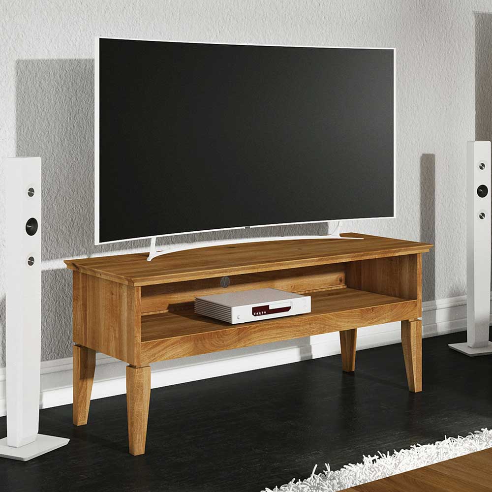 TV Tisch Masdamos aus Wildeiche Massivholz