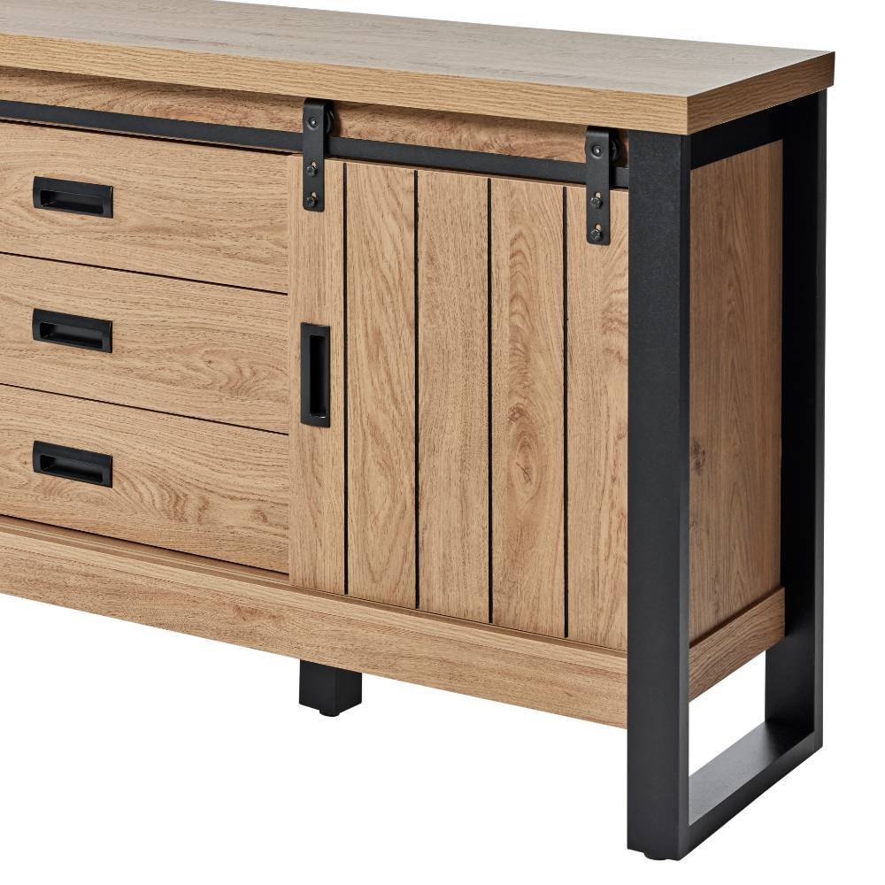 Modern Country Sideboard in Eiche Holzoptik - Jarley