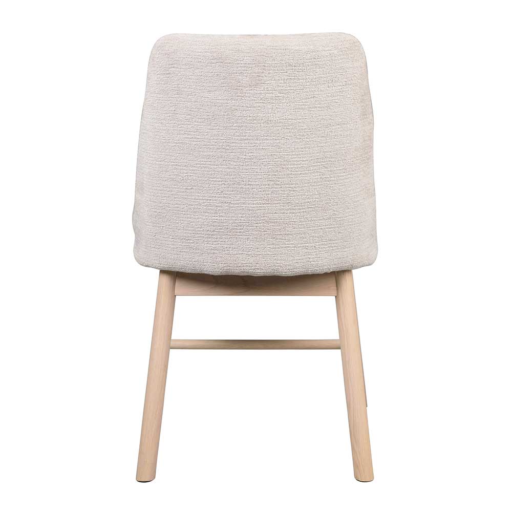 Polsterstuhl in Creme Strukturstoff - Peppino (2er Set)