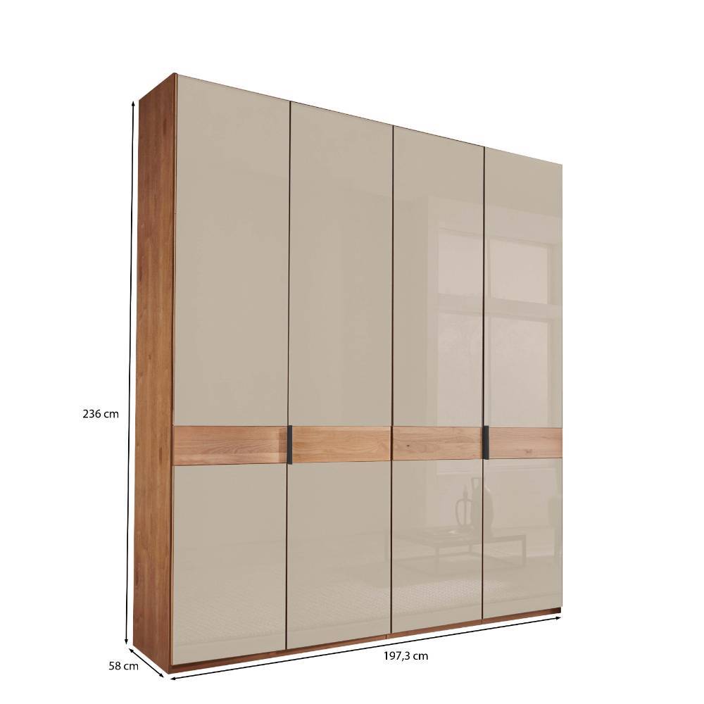 4-türiger Kleiderschrank 236 cm hoch - Angelina