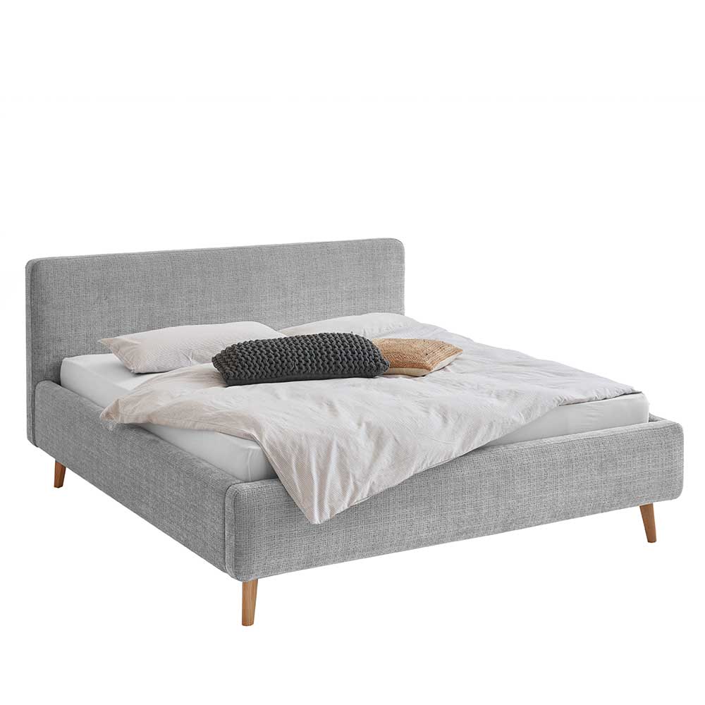 Graues Stoffbett aus Boucle - Cyoko