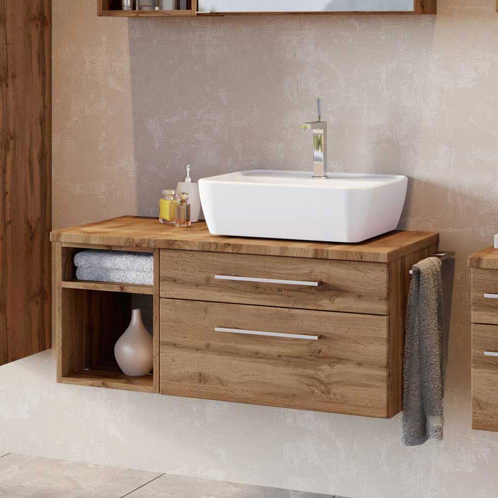 90cm Waschbecken-Schrank mit Regal - Userina