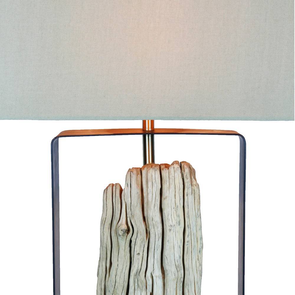 Stehlampe in Weiß Beige Schwarz - Auray