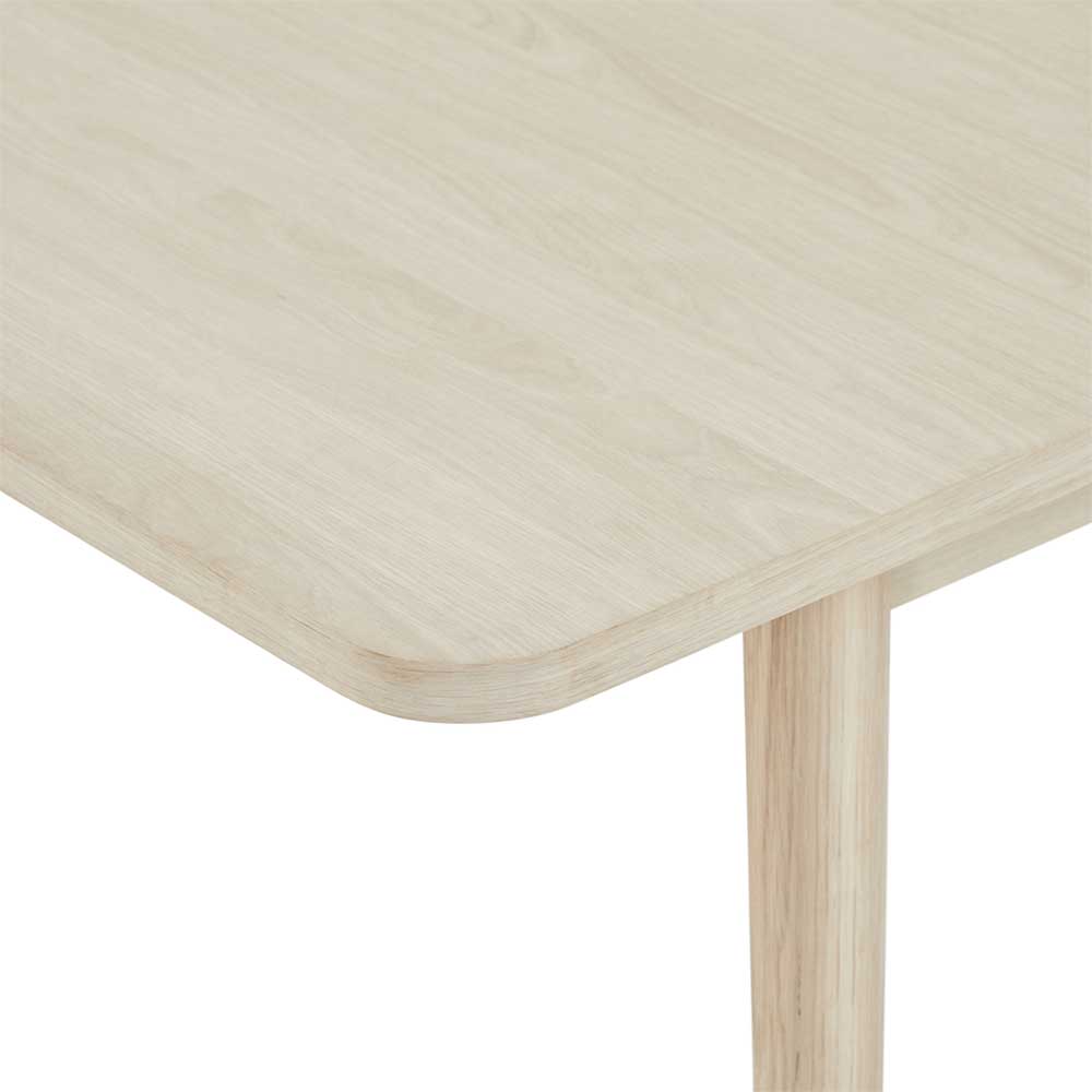 Scandi Chic Esszimmer Ausziehtisch in Eiche Weiß - Rosanna