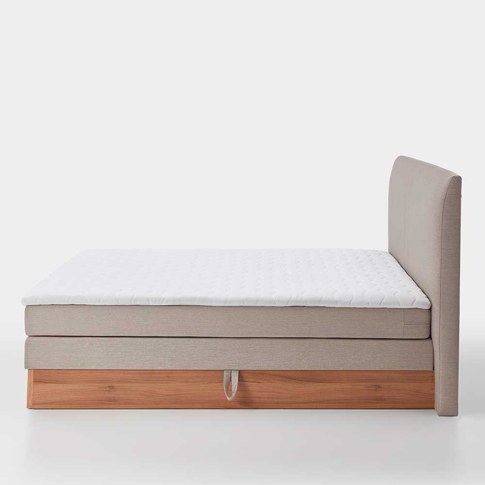 Komplettbett mit Bettkasten in Creme - Flippo