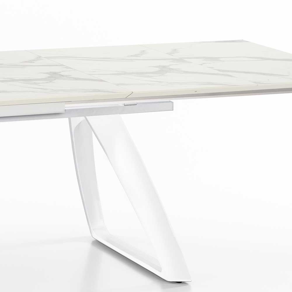 Marmor Design HPL Esstisch mit Stahlgestell - Zyra