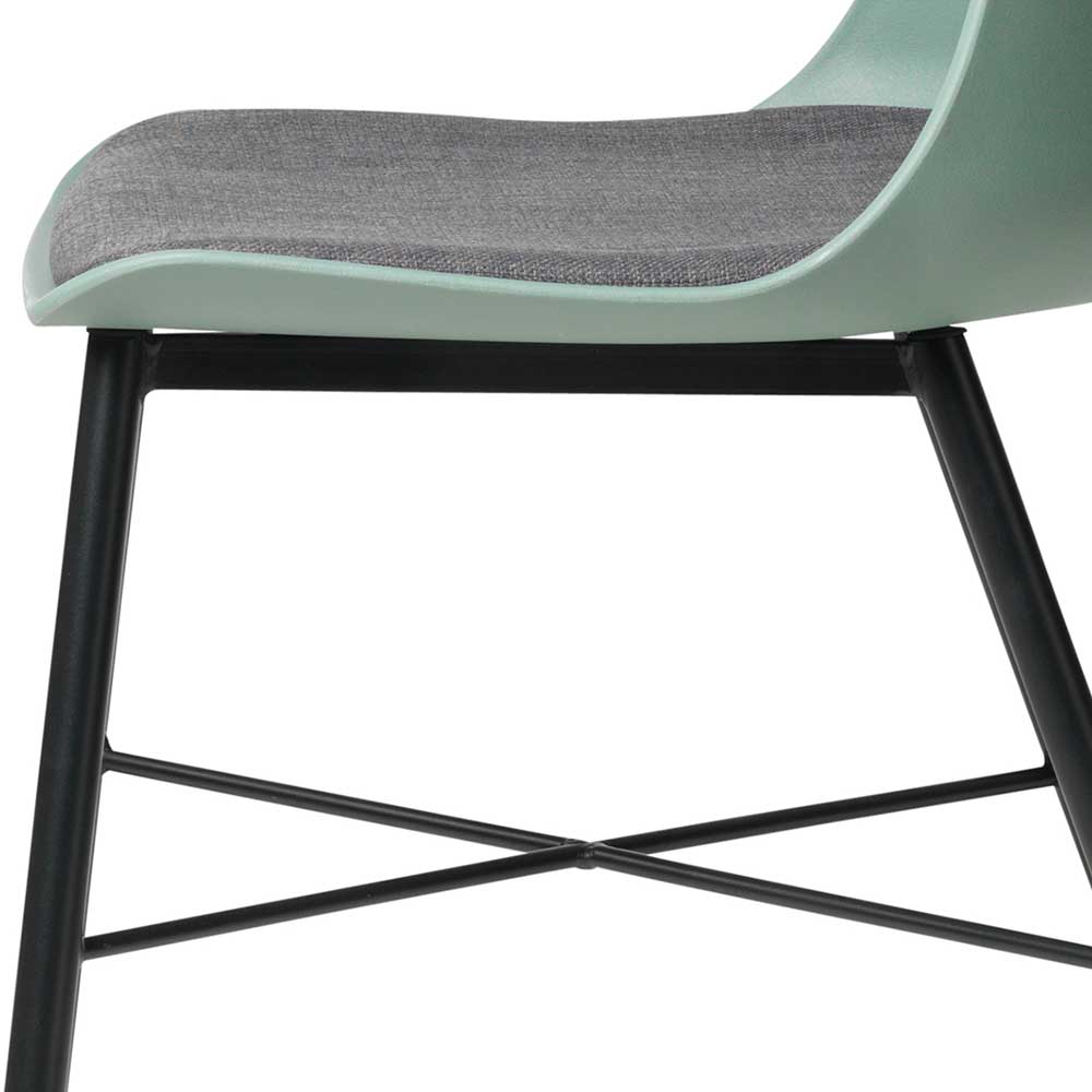 Küchenstühle in Mint Grün & Grau - Livanov (2er Set)