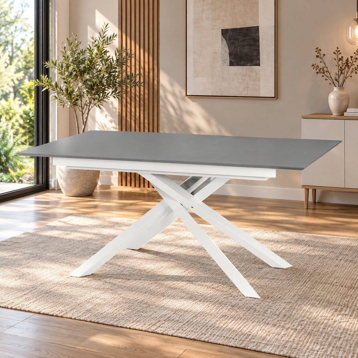 Topp Esszimmer Tisch in hellem Grau - Graziello