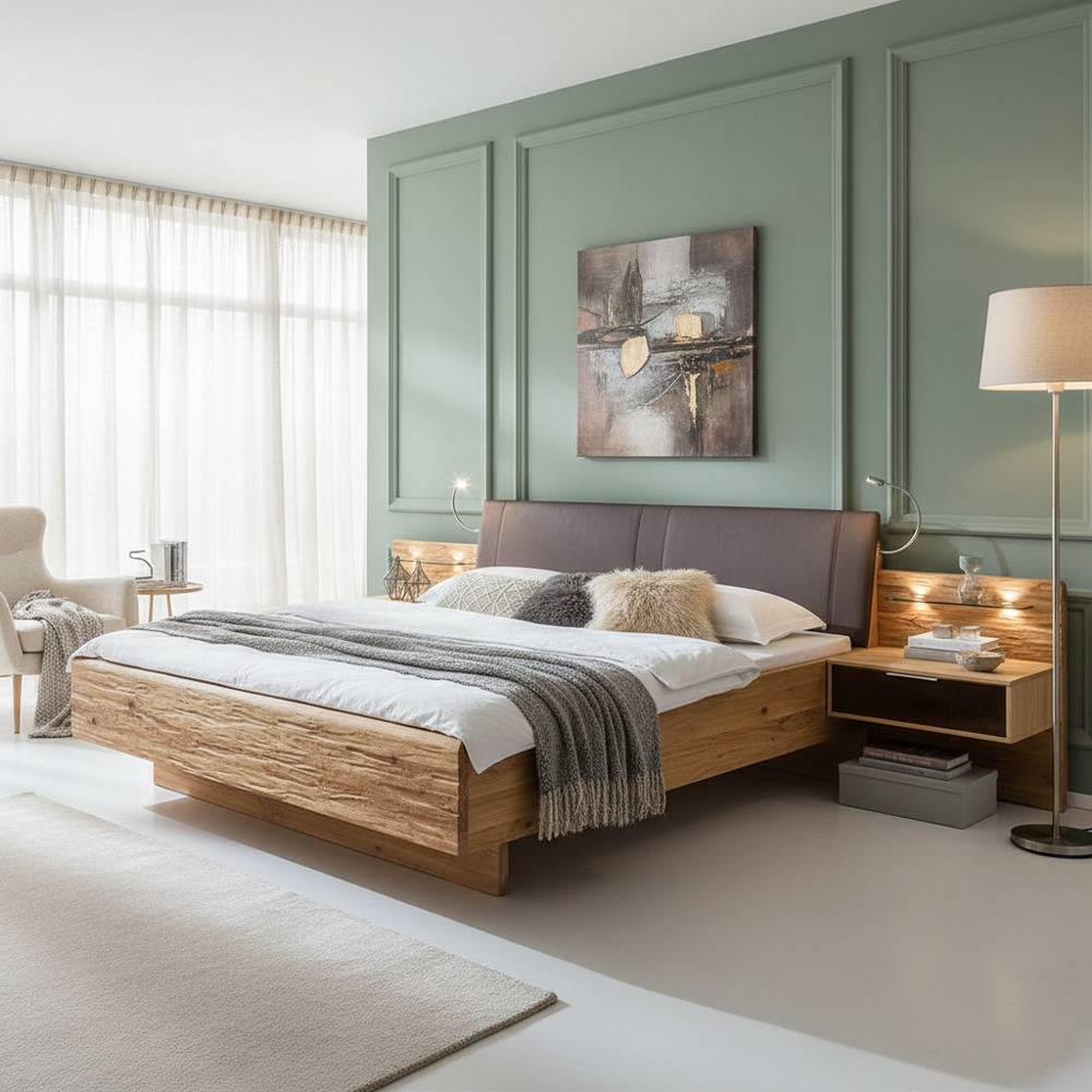 Design Bettanlage mit LED - Ornany (dreiteilig)