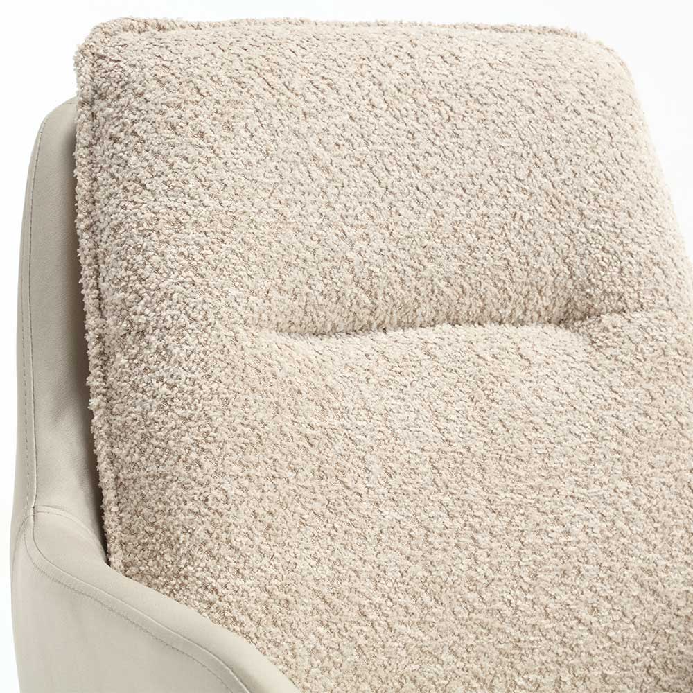Design Tischsessel in Creme und Weiß - Foxxy (2er Set)