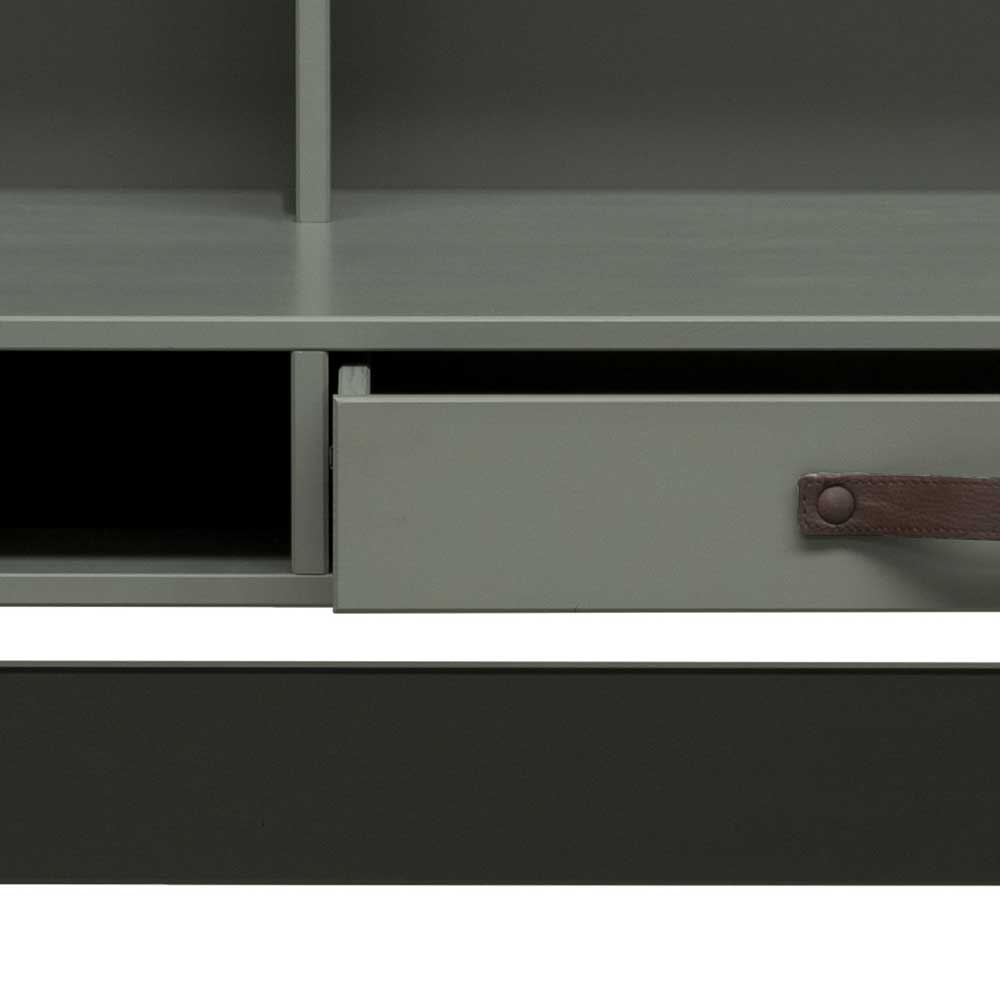 122x58 Schreibtisch mit Aufsatz in Graugrün - Daraon