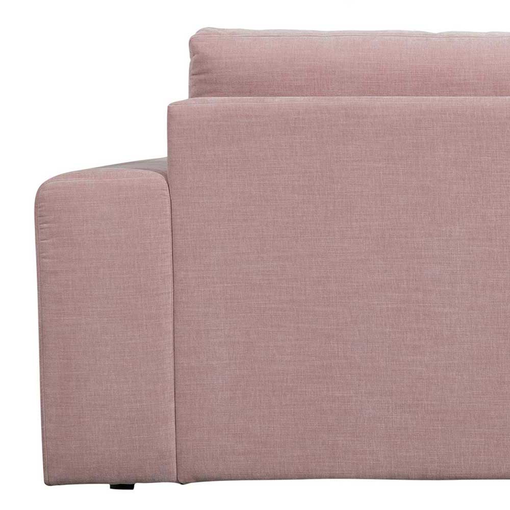 Stoffsofa mit Armlehne rechts in Rosa - Jilatov