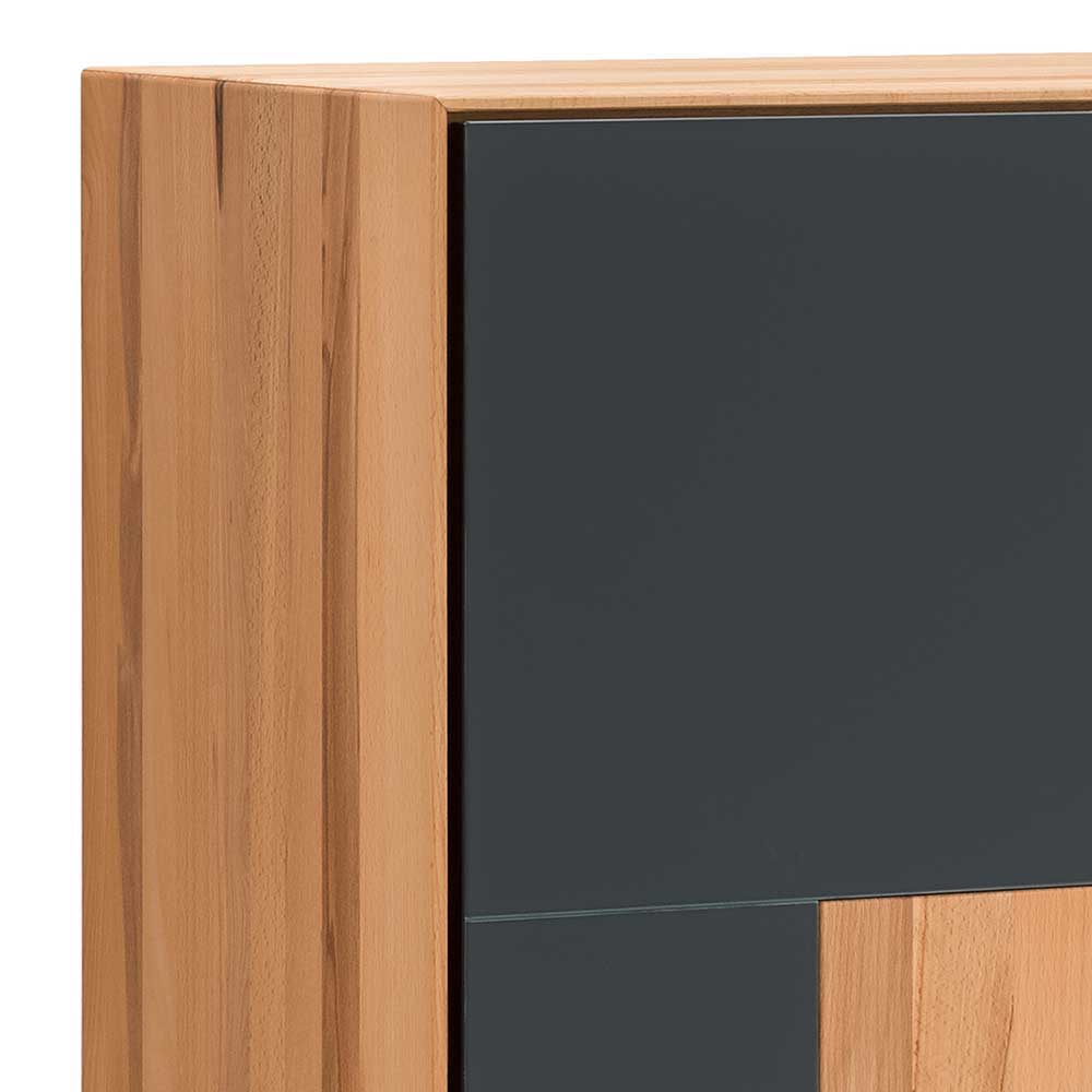 72x112 Schuhschrank aus Glas Anthrazit - Mandrey