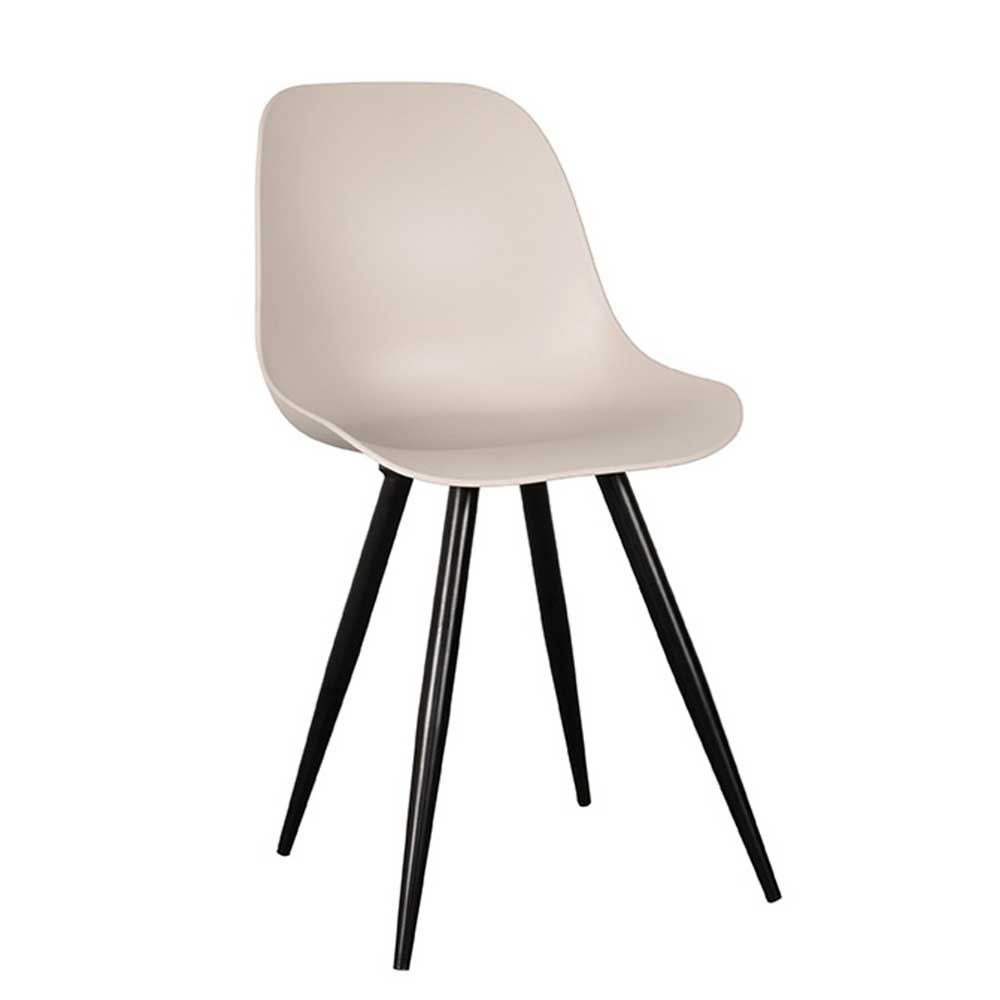 Stühle in Beige mit Schwarz - Ladinoska (2er Set)