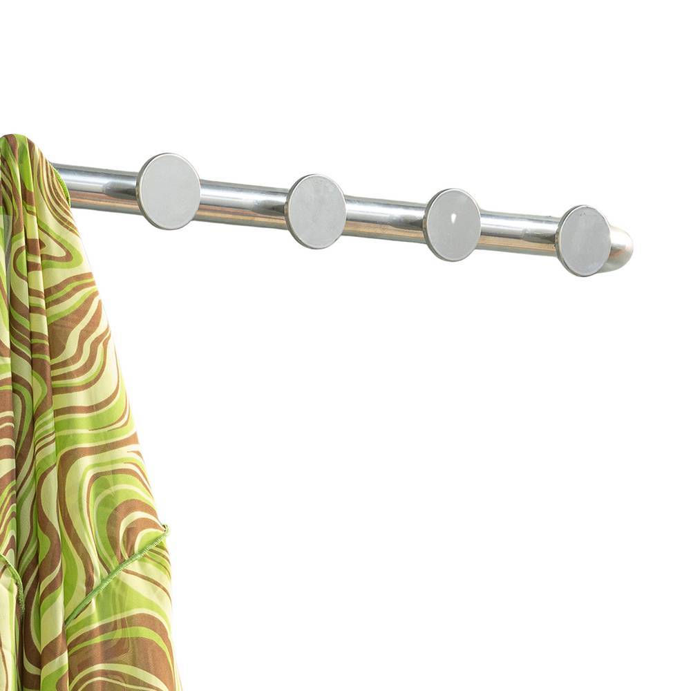 Garderobe Hakenleiste aus Stahl in Chrom - Moneglia