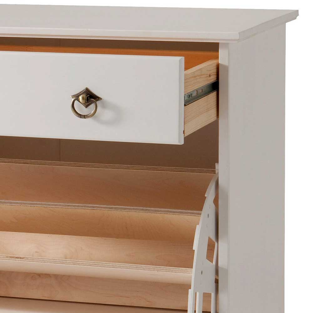 Weiße Flurmöbel im Landhausstil - Vesrav (dreiteilig)