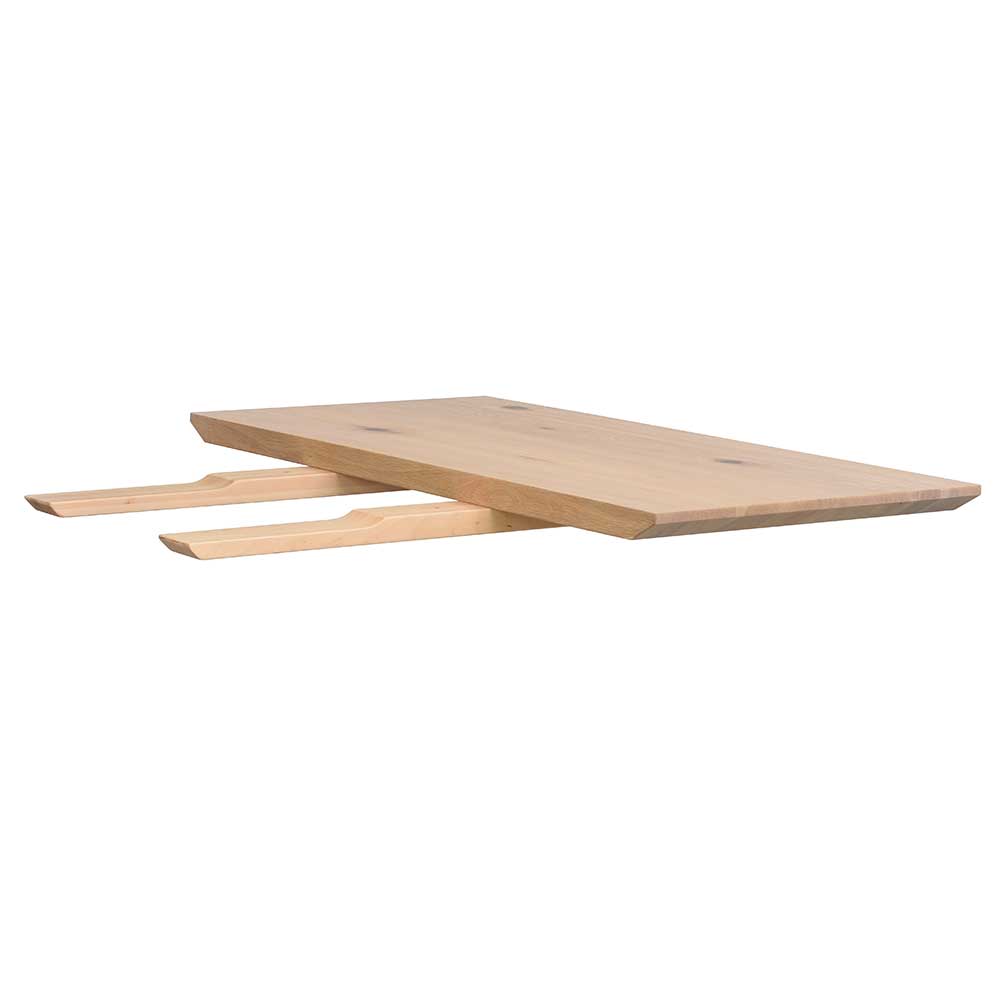 Esszimmer White Wash Tisch mit Furnier Eiche - Miss