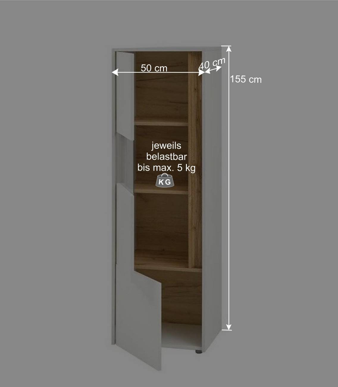 Design Wohnwand 350 cm breit - Nonessia I (dreiteilig)