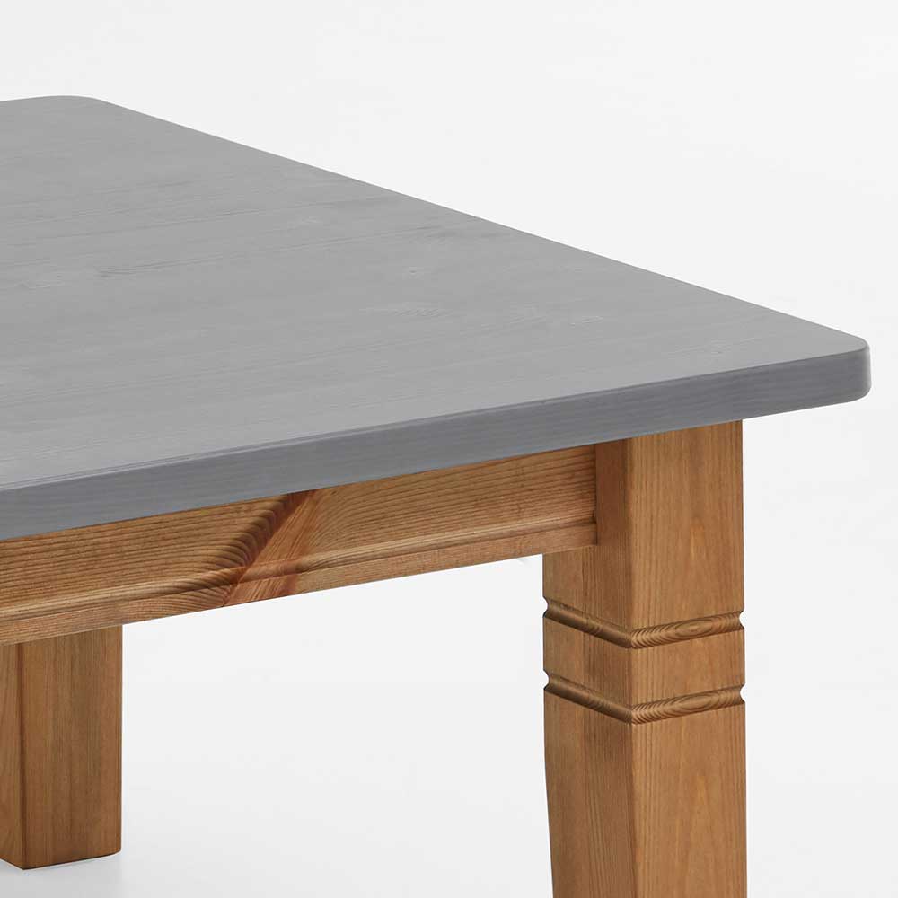 Country Couchtisch in Grau & Kiefer Lauge - Eshelas