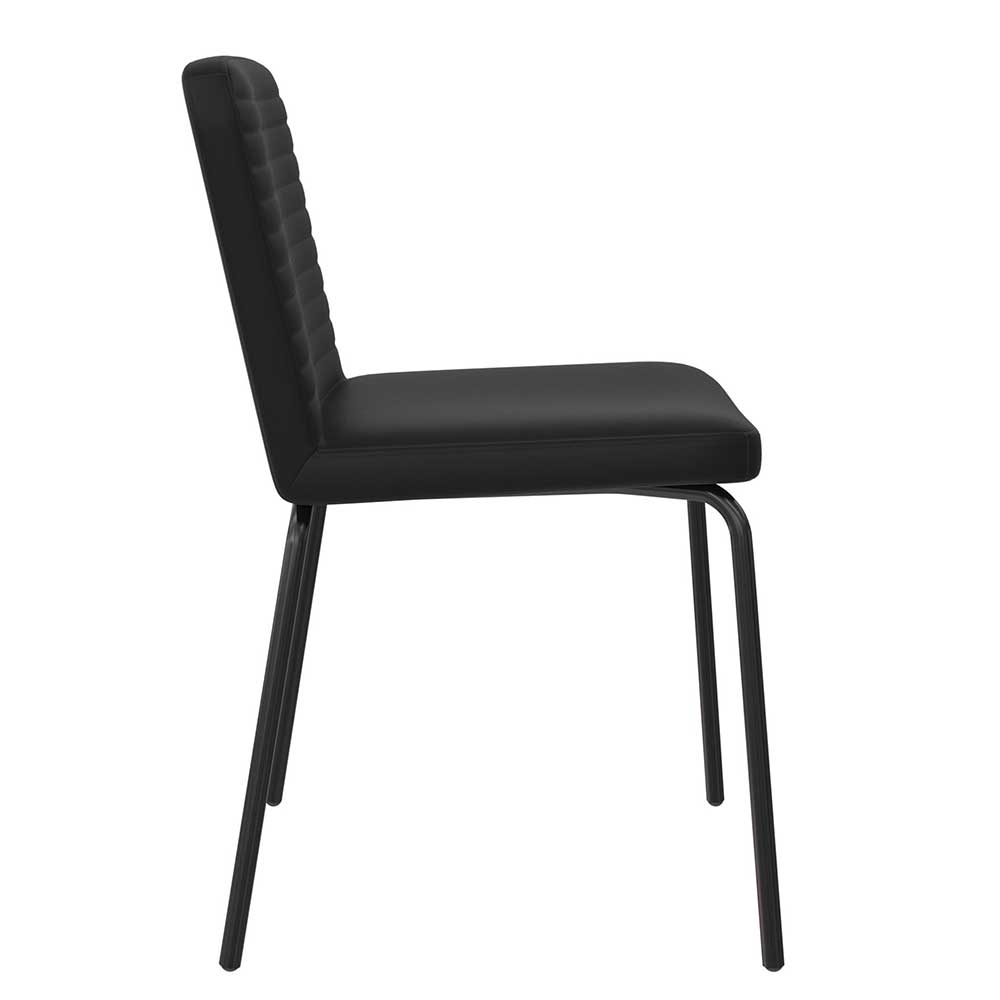 Kunstlederstühle in Schwarz - Weymo (2er Set)