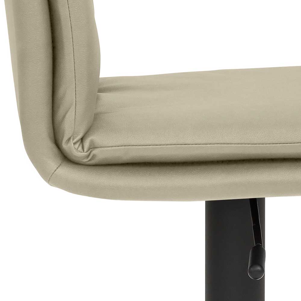 Gepolsterter Barstuhl in Taupe & Schwarz - Cantabry