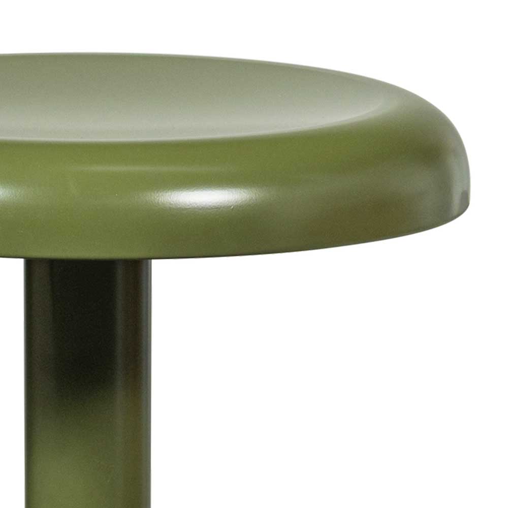 Runder Metall-Barhocker in Grün - höhenverstellbar - Giolia