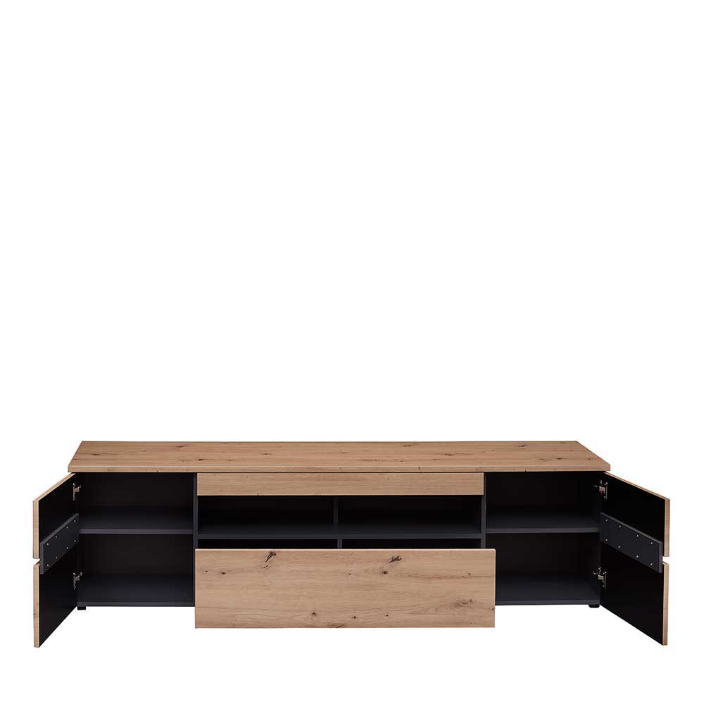 Wohnzimmer TV Anbauwand in Wildeiche - Kuetra (dreiteilig)