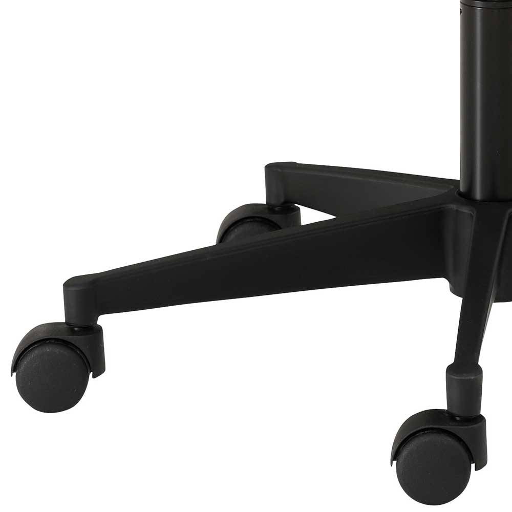 Office Hocker mit Lehne in Rot Schwarz - Winter