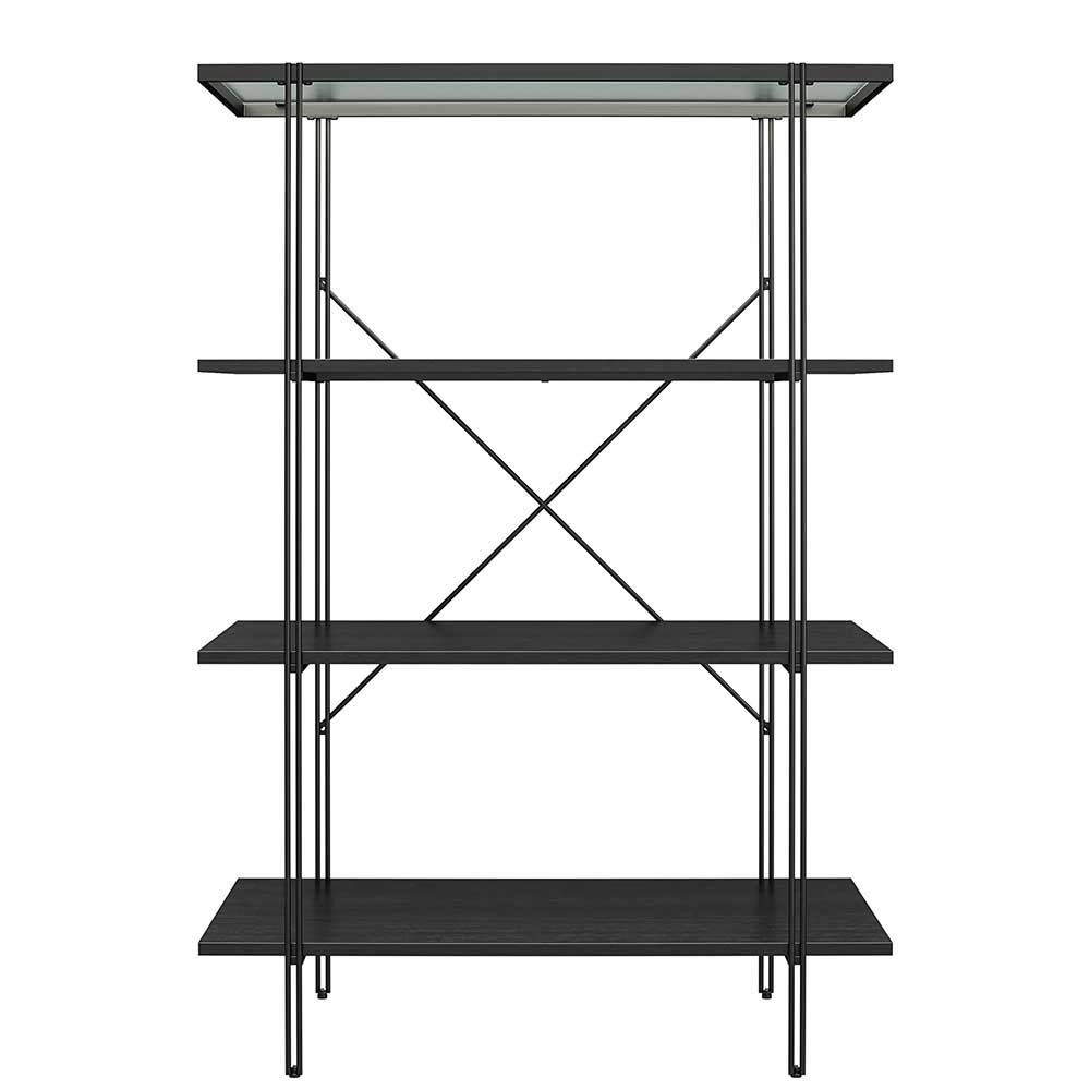 Offenes Regal mit Rillenstruktur Glas Boden - Pluggia
