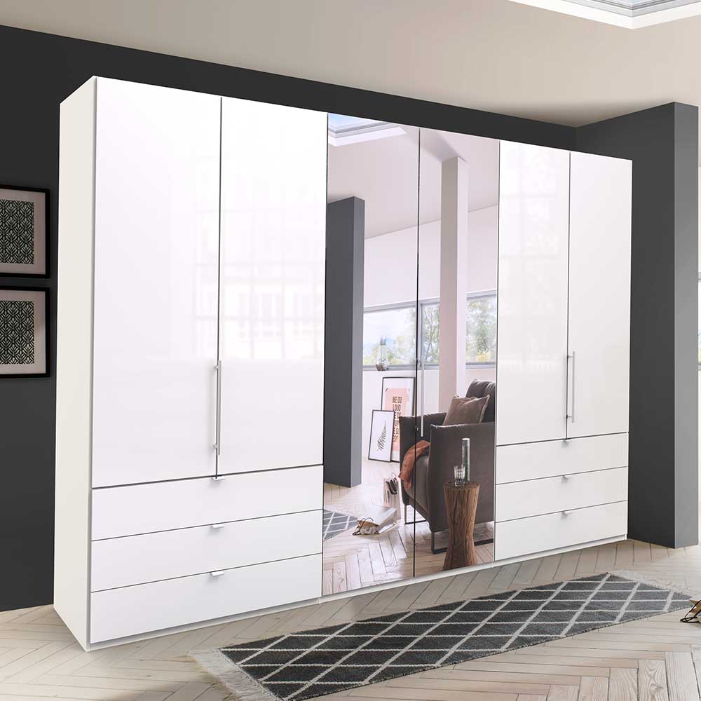 Schlafzimmer Schrank mit Falttüren in Weiß - Dolienca